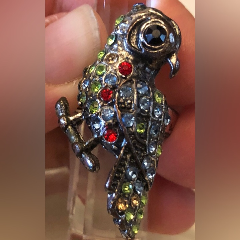 Vintage cute bird ring adjustable great condition